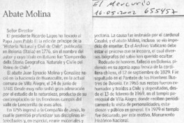Abate Molina  [artículo] Jaime González Colville.