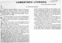 Comentario literario:  [artículo] Antonio Cárdenas Tabies.