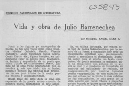 Vida y obra de Julio Barrenechea.  [artículo] Miguel Angel Díaz A.