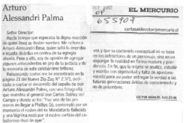 Arturo Alessandri Palma  [artículo] Víctor Manuel Avilés Mejías.