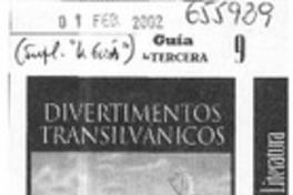Divertimentos transilvánicos.  [artículo] A. B.