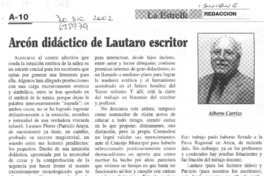 Arcón didaáctico de Lautaro escritor.  [artículo] Alberto Carrizo.