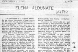 Elena Aldunate  [artículo] Amparo Pozo.