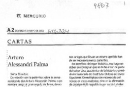 Arturo Alessandri Palma  [artículo] Carlos Celis Atria.