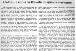Coloquio sobre la novela hispanoamericana  [artículo] José Promis.