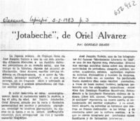 "Jotabeche", de Oriel Alvarez.  [artículo]