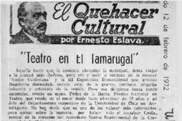 "Teatro en El Tamarugal"  [artículo] Ernesto Eslava.