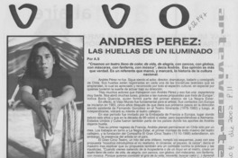 Andrés Pérez: las huellas de un iluminado