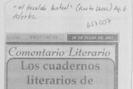Los cuadernos literarios de Pedro Lastra : [comentario]