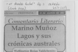 Marino Muñoz Lagos y sus crónicas australes : [comentario]
