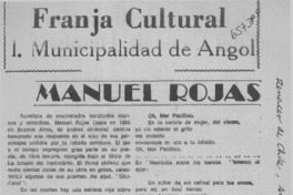 Manuel Rojas.  [artículo]