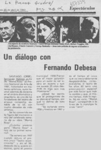 Un diálogo con Fernando Debesa.