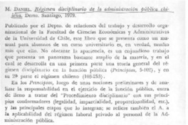 Régimen disciplinario de la administración pública chilena.