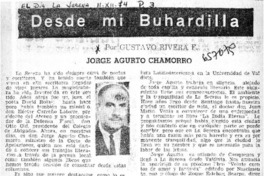 Jorge Agurto Chamorro  [artículo] Gustavo Rivera F.