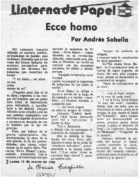 Ecce Homo  [artículo] Andrés Sabella.