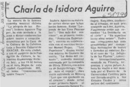 Charla de Isidora Aguirre.