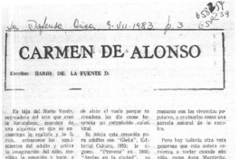 Carmen de Alonso  [artículo] Darío de la Fuente D.