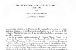 Don Fernando Allende Navarro (1891-1981)