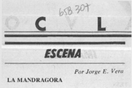La mandrágora  [artículo] Jorge E. Vera.