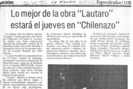 Lo mejor de la obra "Lautaro" estará el jueves en "Chilenazo".  [artículo]