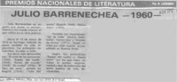 Julio Barrenechea -1960-  [artículo] H. Larenas.