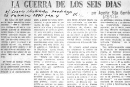 La Guerra de los seis días  [artículo] Agustín Billa Garrido.