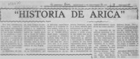 Historia de Arica.  [artículo]