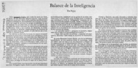 Balance de la Inteligencia  [artículo] Pepys.