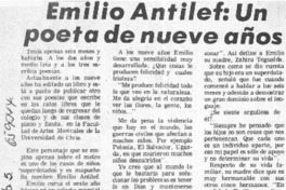 Emilio Antilef: Un poeta de nueve años.  [artículo]
