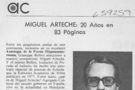 Miguel Arteche, 20 años en 83 páginas.