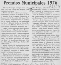 Premios Municipales 1976.