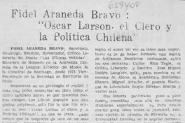 Fidel Araneda Bravo: "Óscar Larson, el clero y la política chilena"