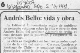 Andrés Bello: vida y obra.