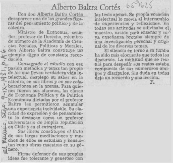 Alberto Baltra Cortés