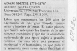 Adam Smith. 1776-1976.