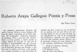 Roberto Araya Gallegos: poesía y prosa