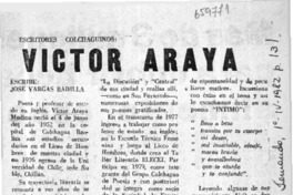 Victor Araya  [artículo] José Vargas Badilla.