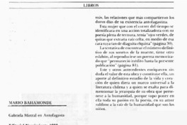 Gabriela Mistral en Antofagasta  [artículo] Eugenio García-Díaz.