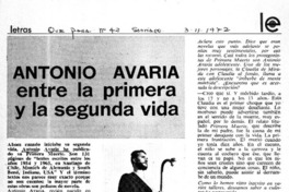 Antonio Avaria entre la primera y la segunda vida