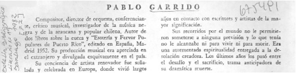 Pablo Garrido.