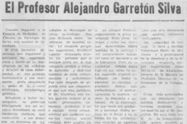 El profesor Alejandro Garretón Silva