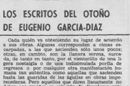 Los escritos del otoño de Eugenio García-Díaz