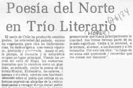 Poesía del norte en trío literario