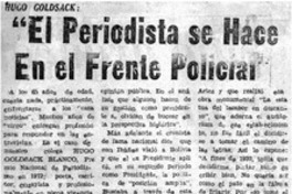 "El Periodista se hace en el frente policial".