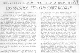 Los nuestros, Heraclio Gómez Holguin