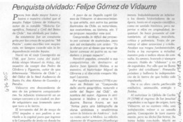 Penquista olvidado, Felipe Gómez de Vidaurre