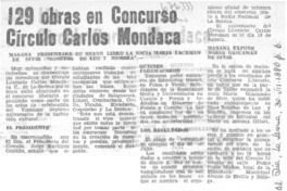 129 obras en concurso Círculo Carlos Mondaca.