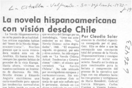 La novela hispanoamericana con visión desde Chile
