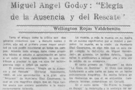 Miguel Angel Godoy, "Elegía de la ausencia y el rescate"