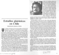 Estudios platónicos en Chile.